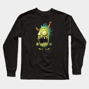 Green Cute Little Monster Long Sleeve T-Shirt